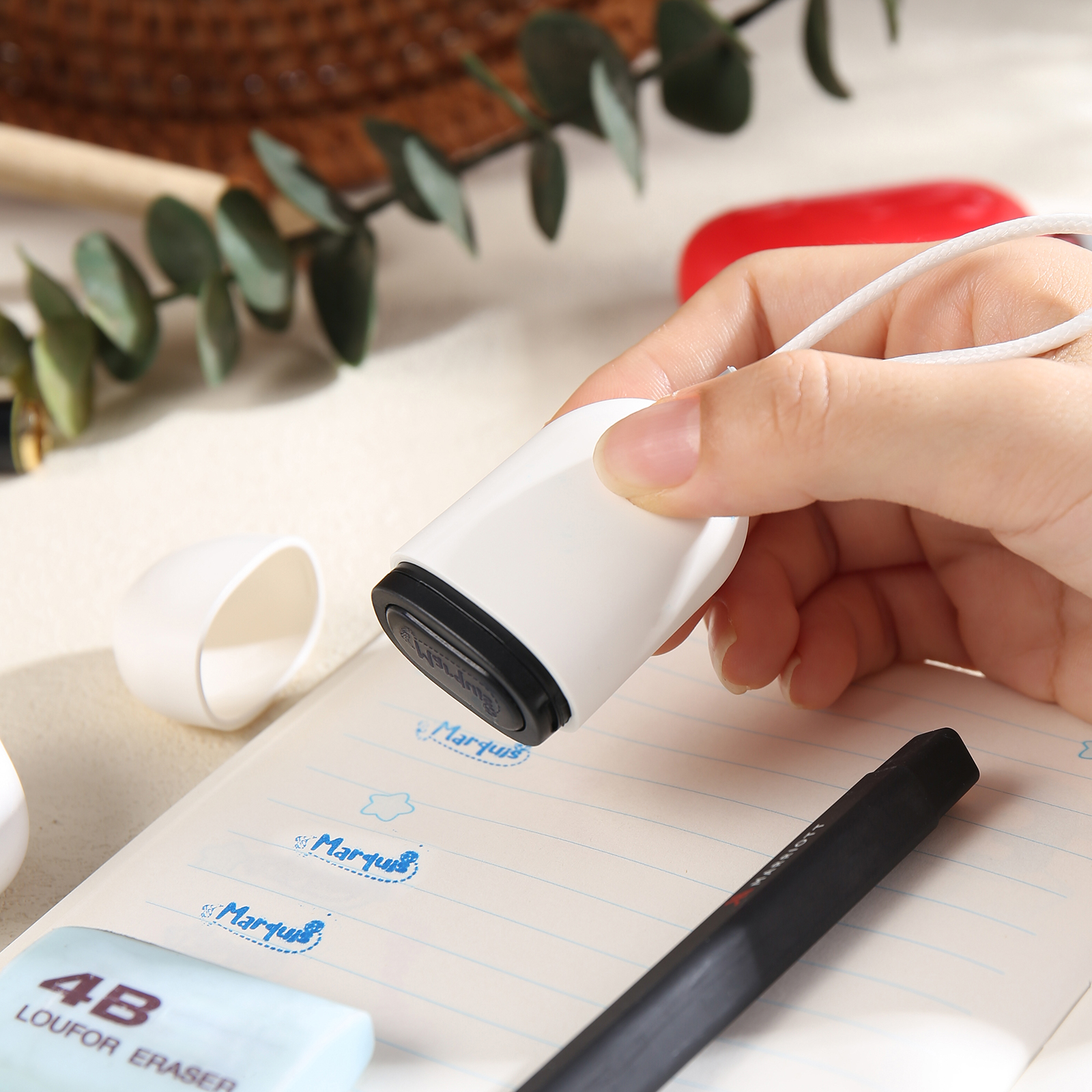 Timbro con nome personalizzato ragazzo regalo per studente scuola insegnante su libro/vestito