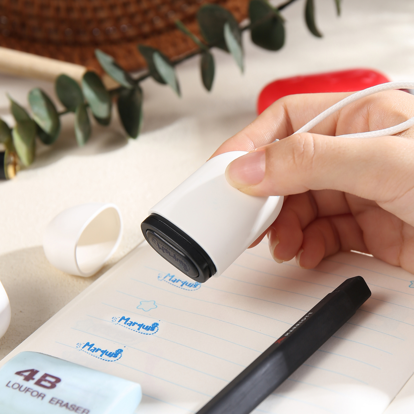 Timbro con nome personalizzato ragazzo regalo per studente scuola insegnante su libro/vestito