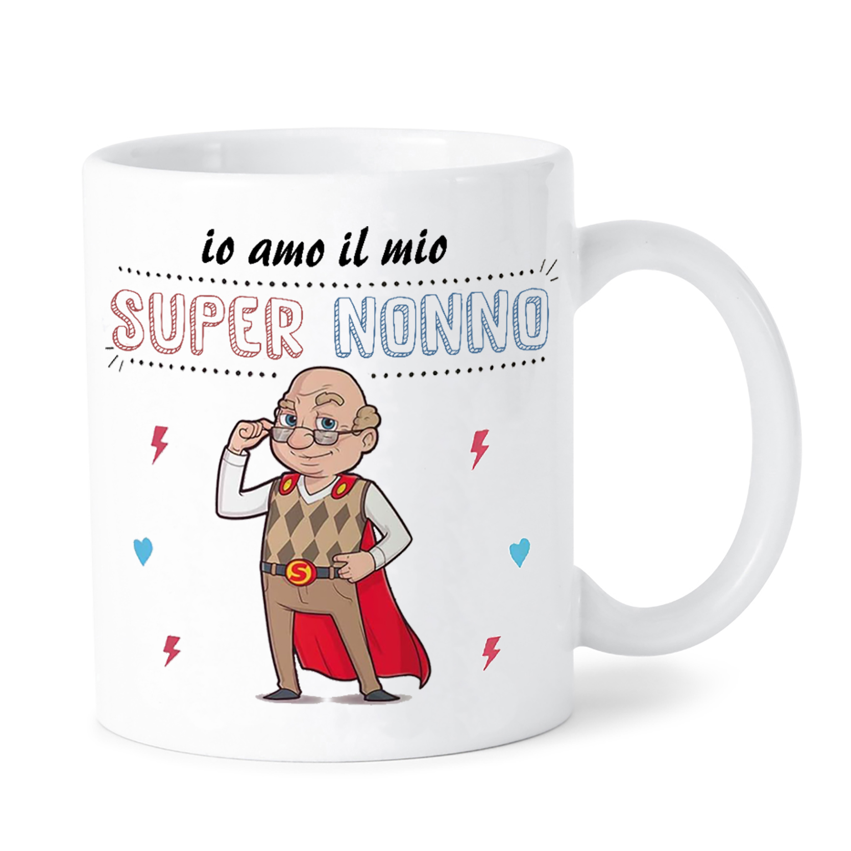 Tazza Personalizzata Nonna – Regalo Originale In Ceramica Per Festa Dei Nonni O Compleanno – 100% Made In Italy