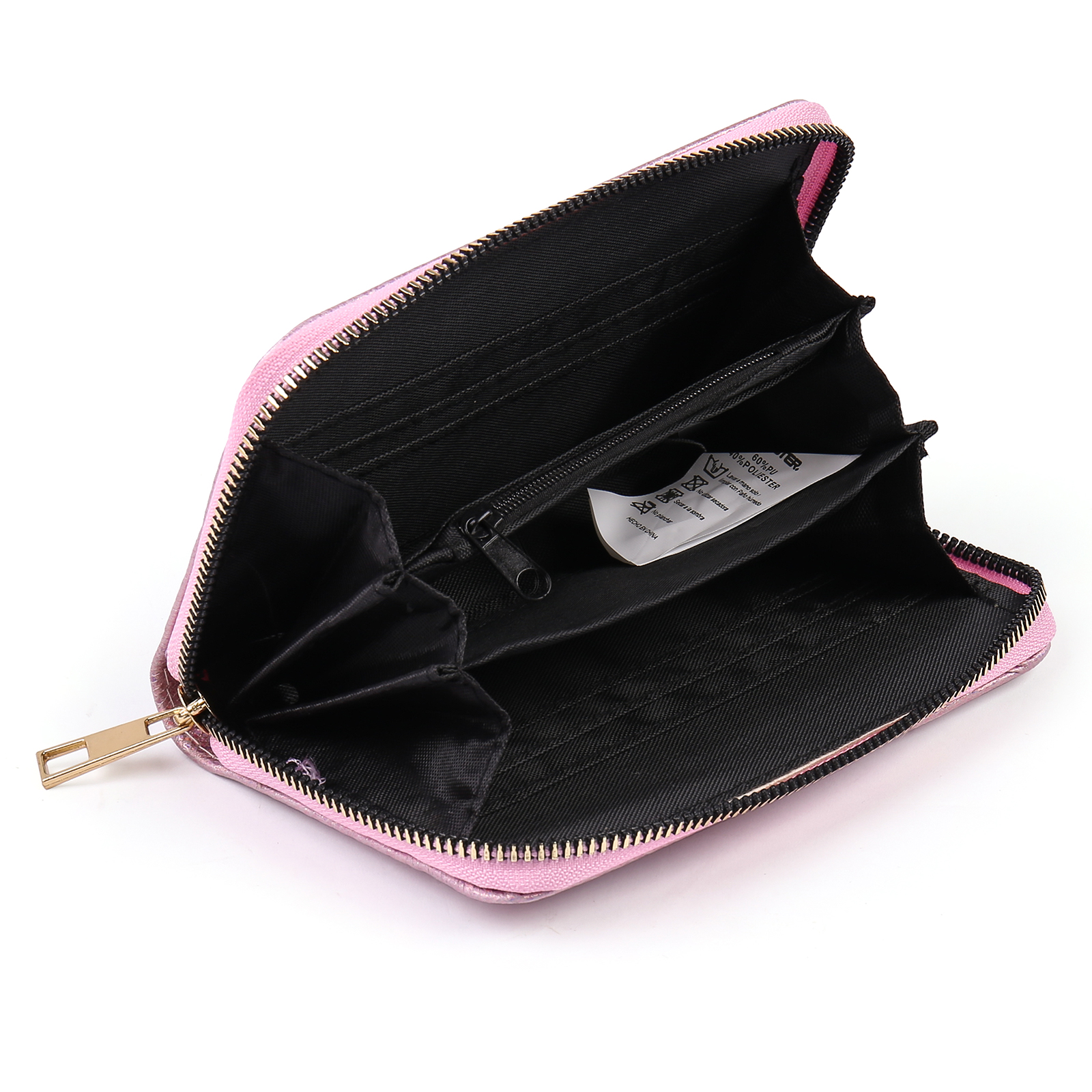 Portafoglio in PU pelle con 1 fiore di nascita & 1 nome personalizzati per mamma/nonna