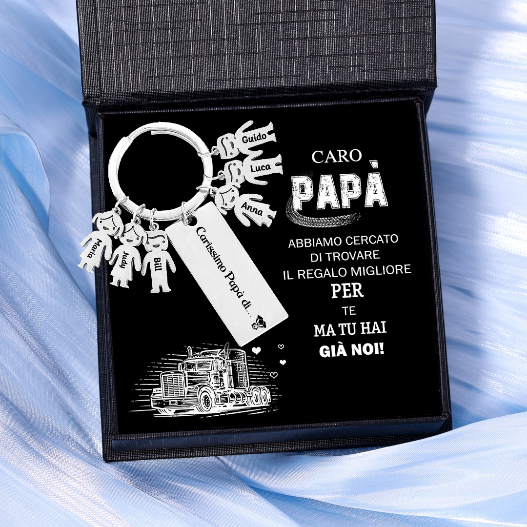 Portachiavi con ciondolo bambino 6 nomi regalo per papà