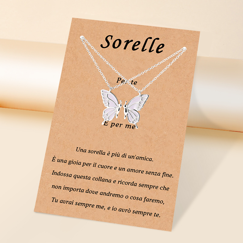 Una sorella è più di un'amica collane farfalle gruppo donne amiche amici sorelle