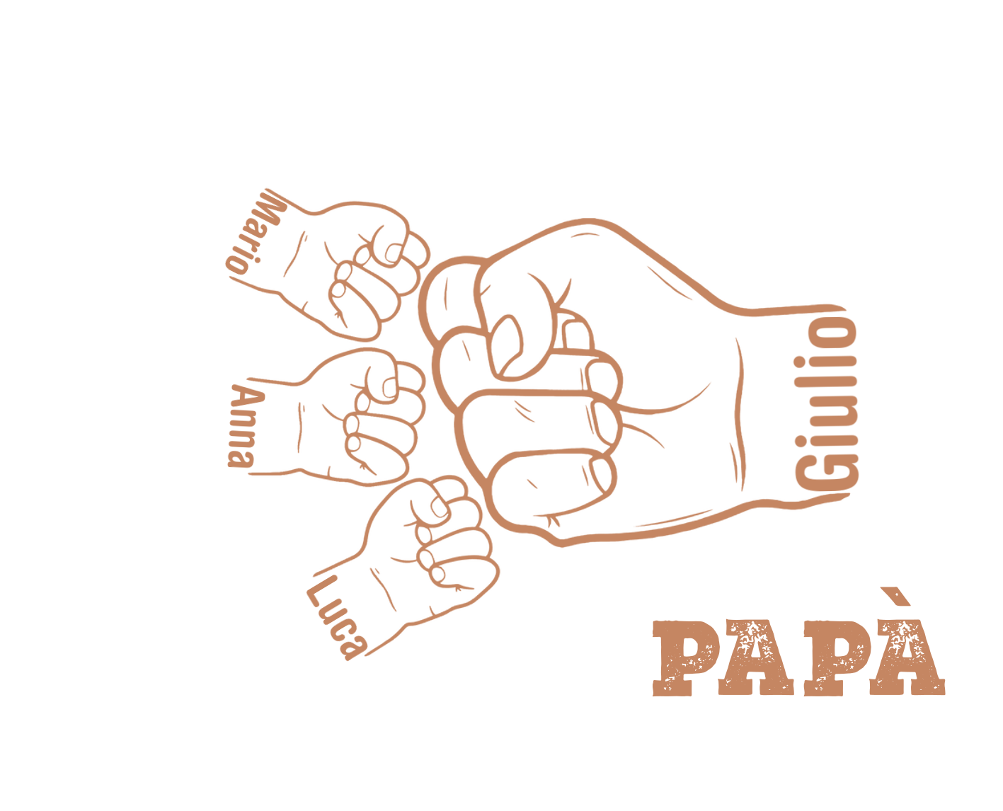 Portafoglio in PU pelle pugno a pugno personalizzabile regalo per papà