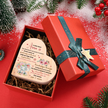 Candeliere portacandela cuore elefante rosa regalo per cara figlia