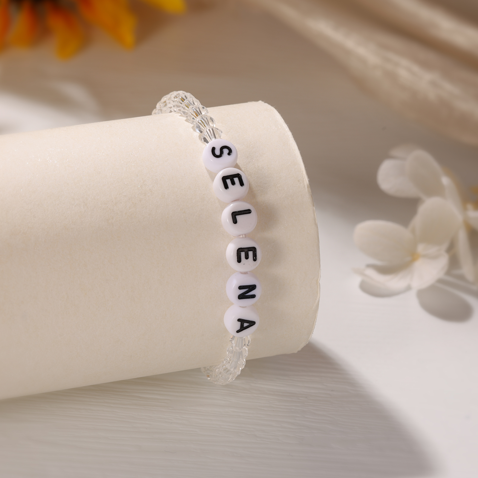 Braccialetto con perline di 1 nome personalizzato regalo per scuola bambina