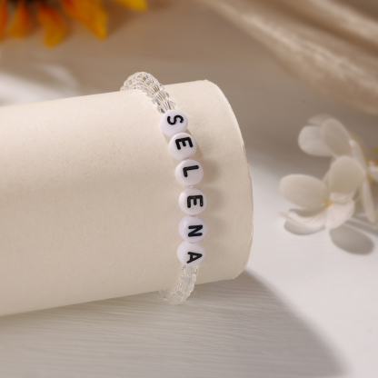 Braccialetto con perline di 1 nome personalizzato regalo per scuola bambina