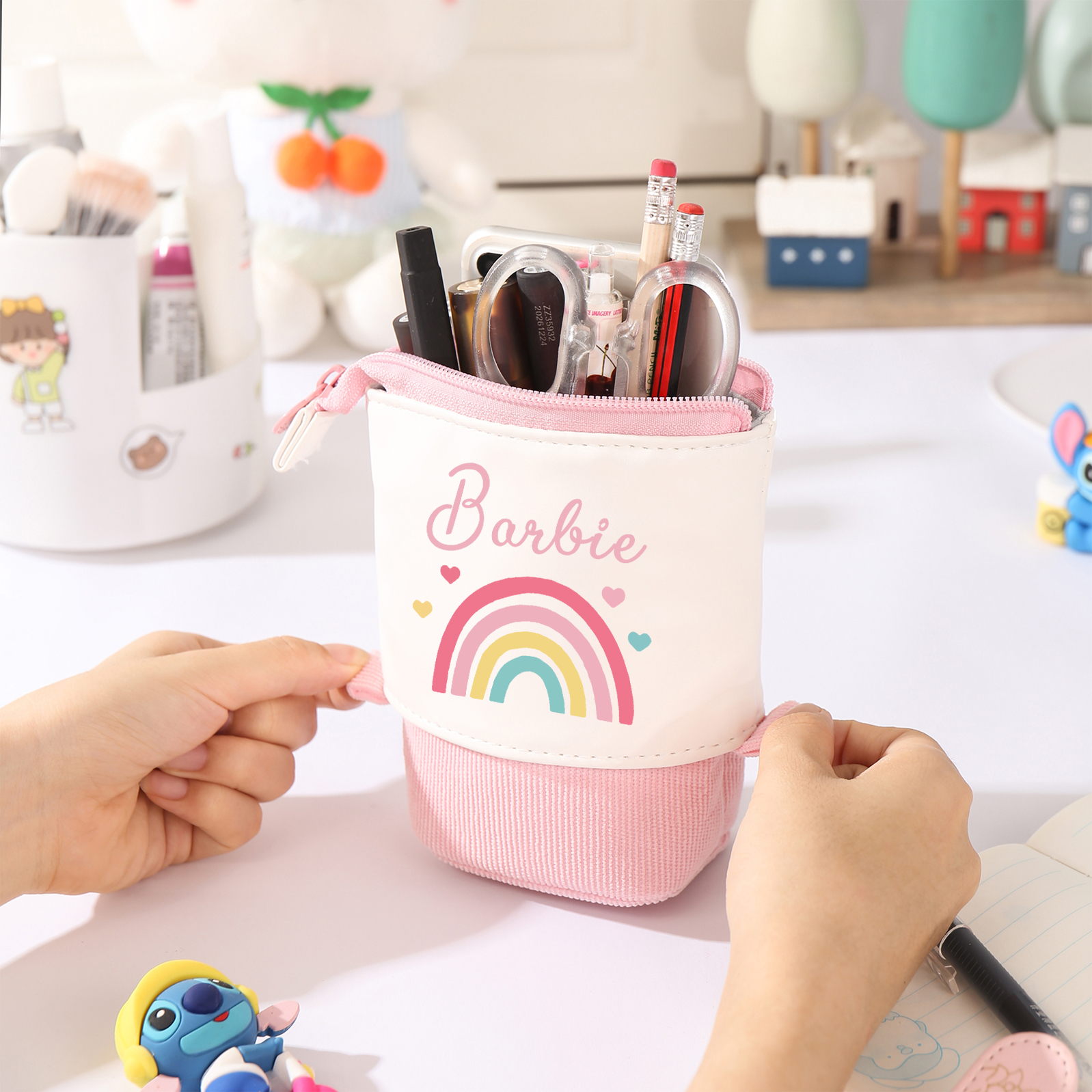 Astuccio per matite acrobaleno personalizzato con 1 nome regalo per scuola elementare bambini