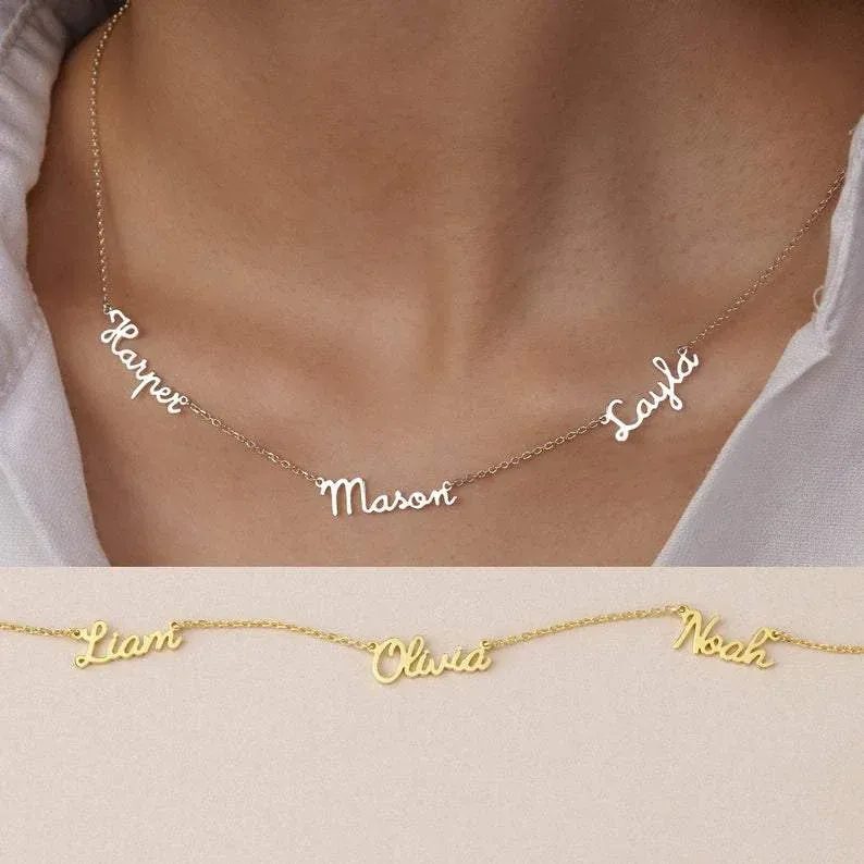 Collana 5 nomi personalizzati per lei