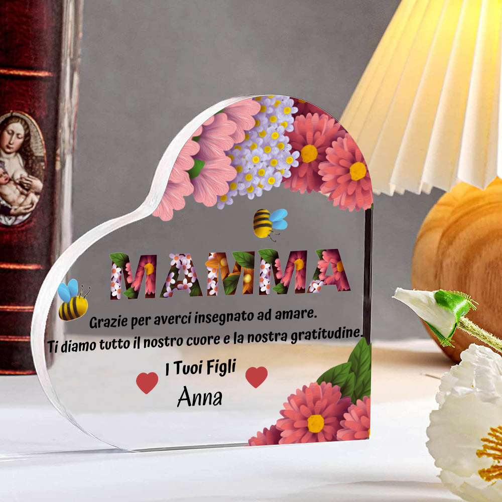 Festa della Mamma MAMMA Grazie per averci insegnato-deco acrilico per mamma donna regalo natale