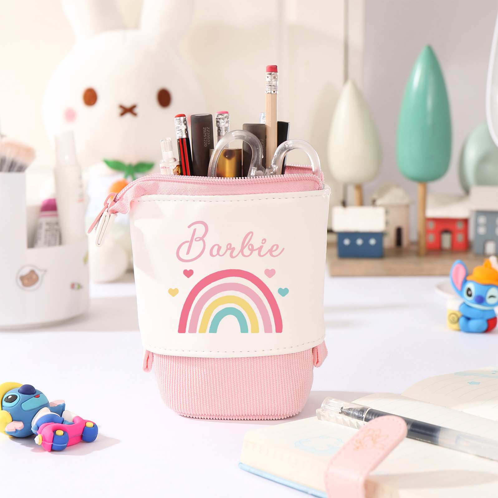 Astuccio per matite acrobaleno personalizzato con 1 nome regalo per scuola elementare bambini