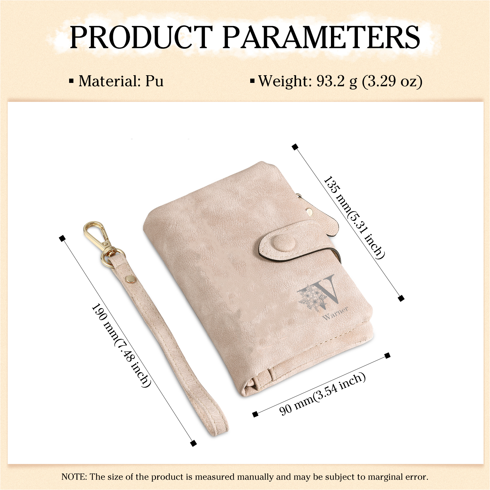 Portafoglio in PU pelle albero di vita con 7 letetre & 1 testo & 1 nome personalizzati per mamma/nonna