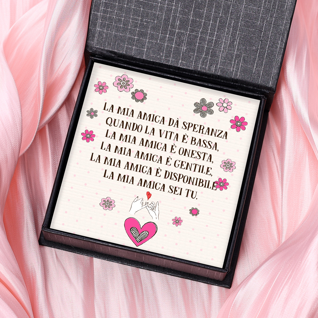 Carta e Scatola confezione per cara amica sorella amicizia