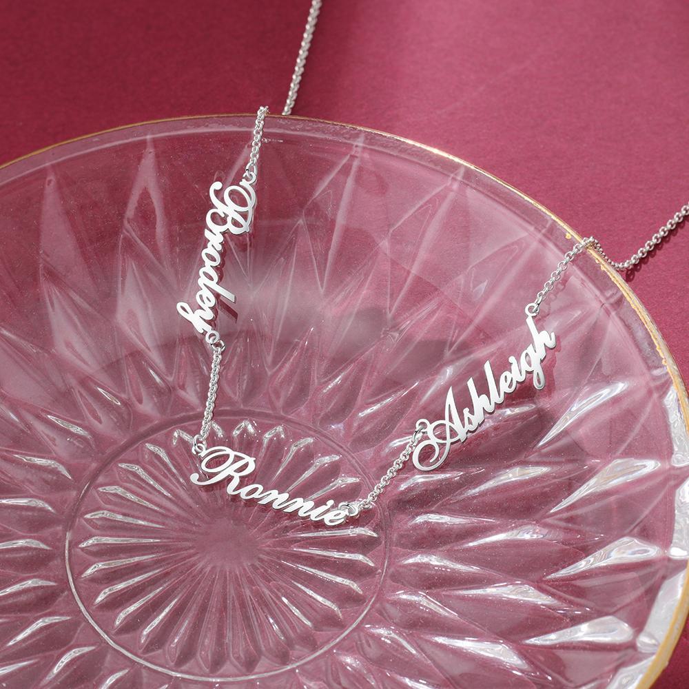 Collana personalizzata con 3 nomi in argento 925 per lei