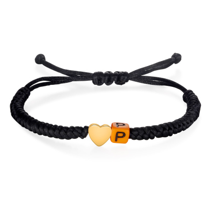 2PCS Braccialetto con perline di 2 lettere personalizzato regalo per scuola