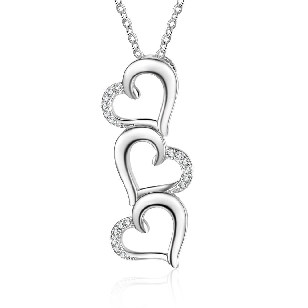 Collana con Nome Personalizzato Ciondolo 3 cuori in argento 925