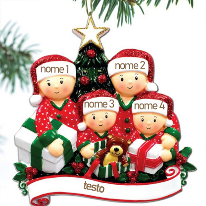 Ornamenti di Natale 4 Nomi e testi personalizzati 