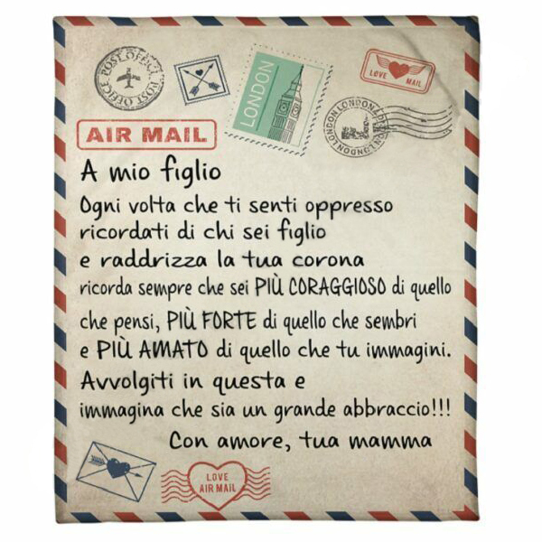 Lettera per mio figlio coperta da mamma papà regalo famiglia