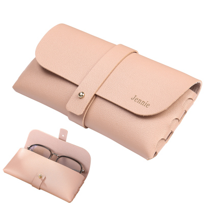 Personalised Glasses Case – Custom Name Available in Pink, Brown, Beige, and Blue | Jessemade