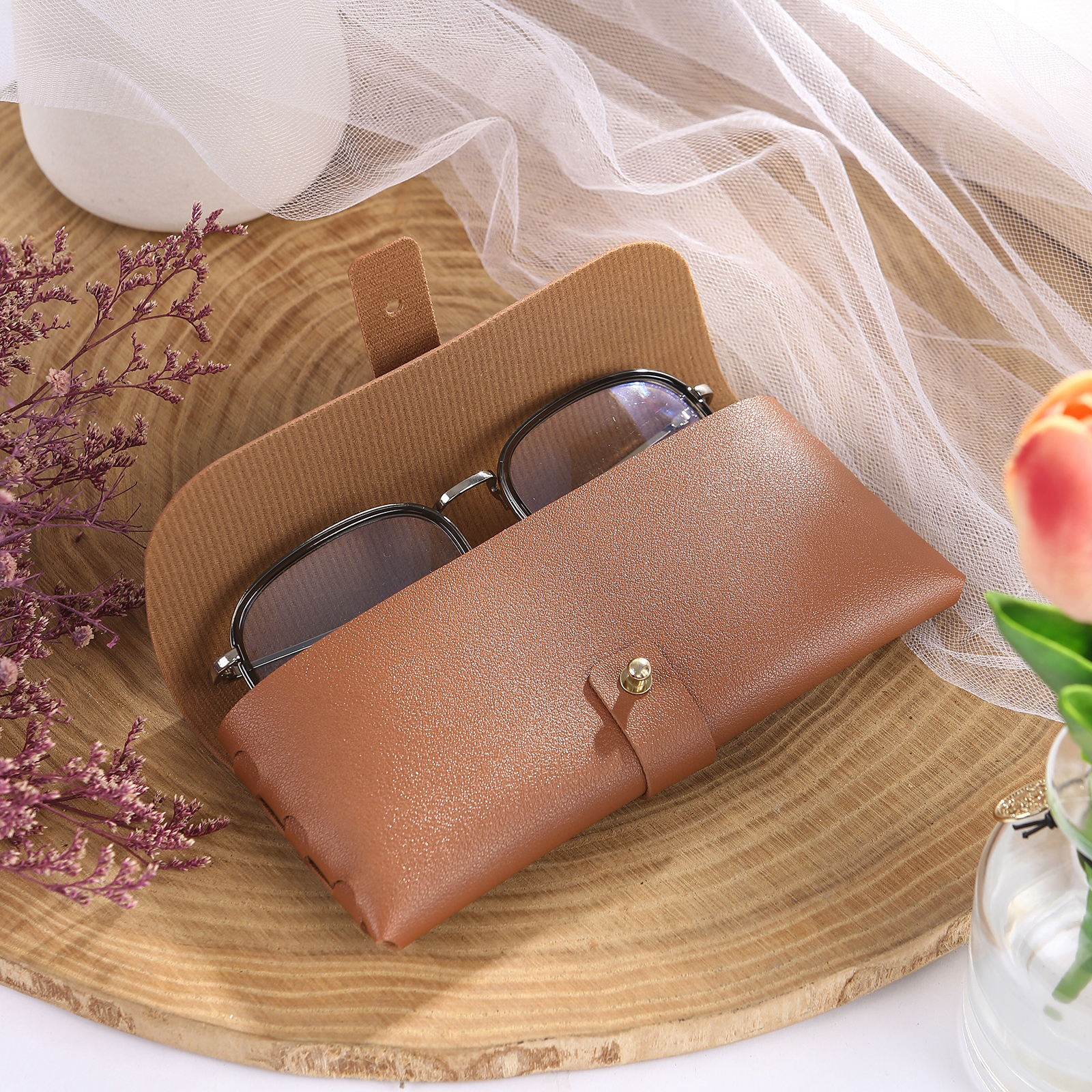 Personalised Glasses Case – Custom Name Available in Pink, Brown, Beige, and Blue | Jessemade