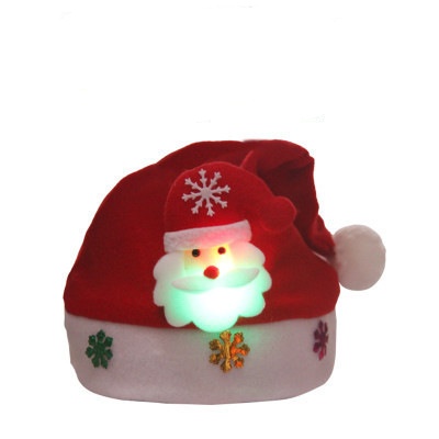 Light-Up Santa Claus Christmas Hat Festive Holiday Headwear Family Christmas Gift