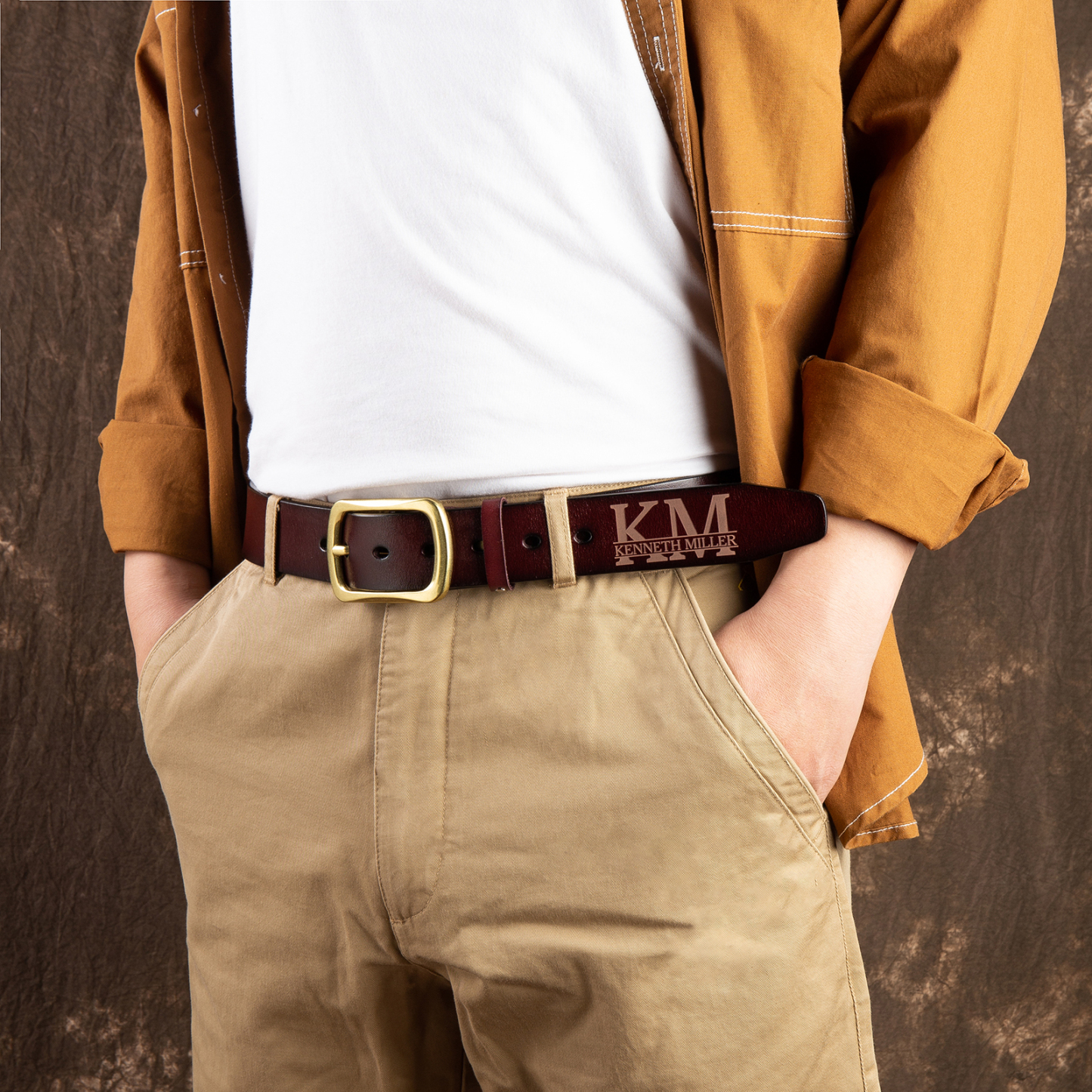 Cinture Personalizzate da Uomo: Incisione Nome e 2 Iniziali, Idea Regalo di San Valentino | Jessemade