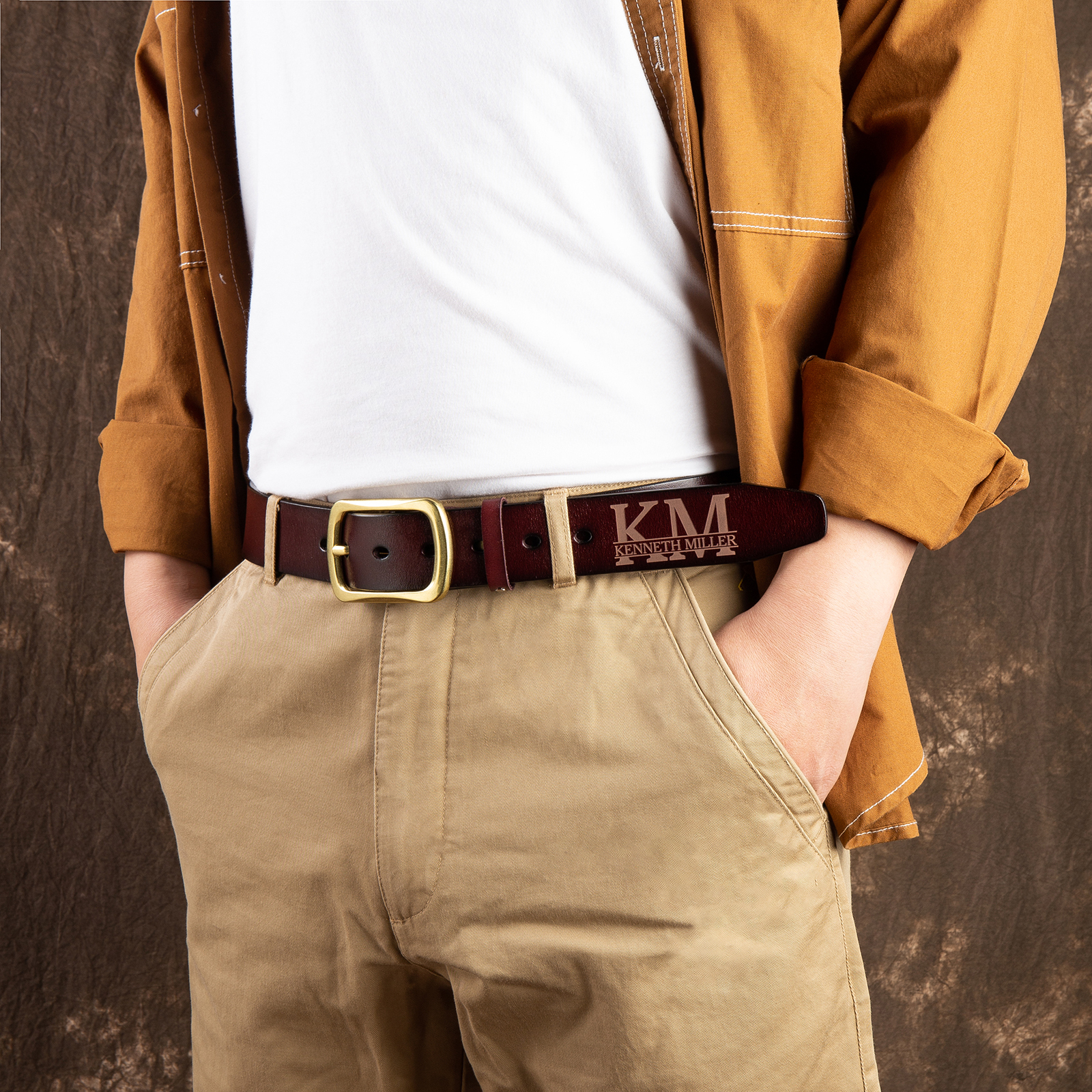 Cinture Personalizzate da Uomo: Incisione Nome e 2 Iniziali, Idea Regalo di San Valentino | Jessemade