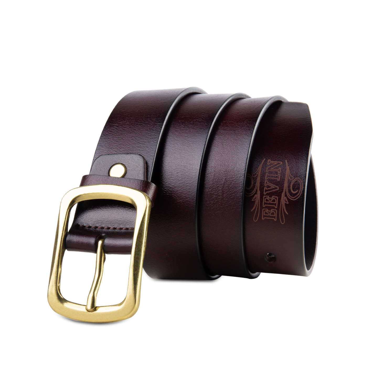 Cinture Personalizzate da Uomo: Personalizza 1 Nome - Pelle PU Marrone - Regalo per la Festa del Papà | Jessemade