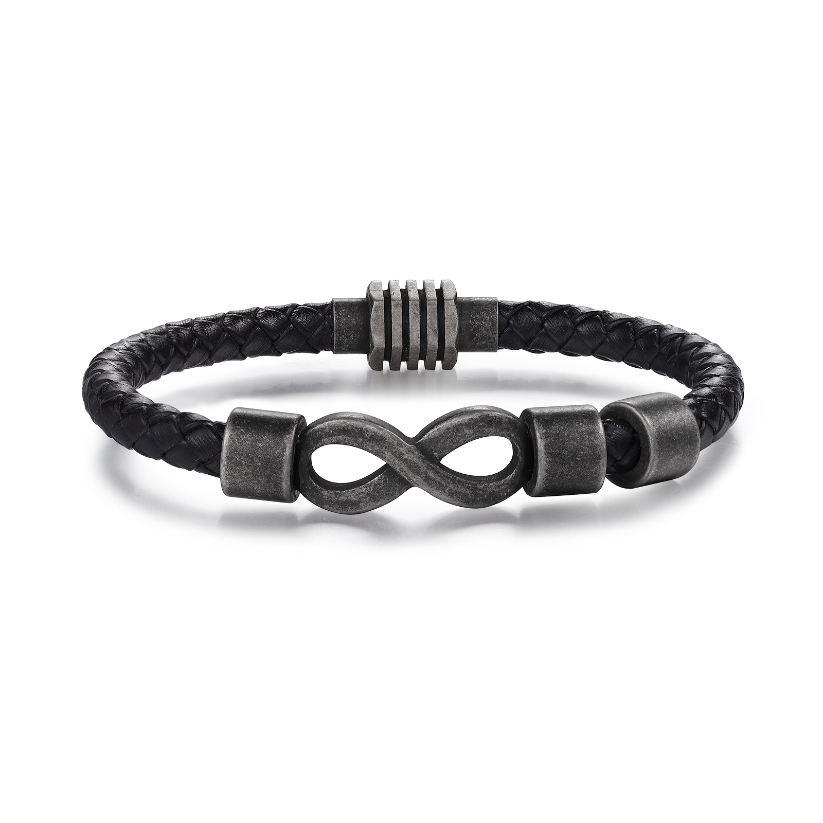 Bracciale Infinito Personalizzabile Uomo – Personalizzato con 3 Nomi e 1 Testo "Al Mio Amore" – Regalo di San Valentino per Lui | Jessemade