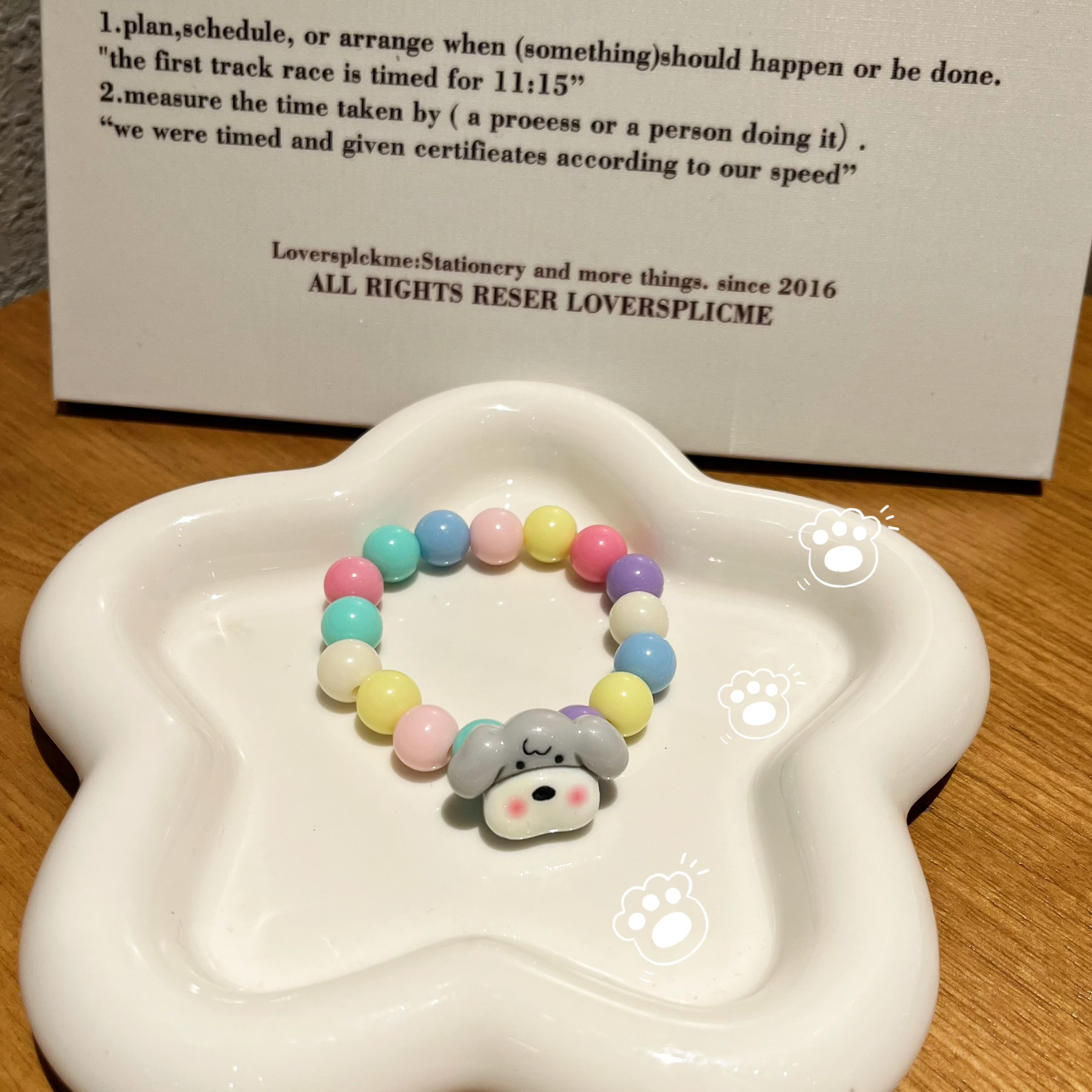 Jessemade IT Braccialetto di pietre naturali con 1 testo personalizzato multicolori da scegliere