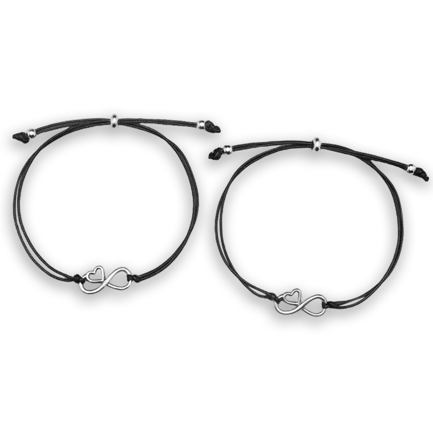 2PCS Braccialetto cuore e infinito senza carta solo bracciale regalo per scuola bambina/bambino