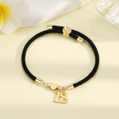 Braccialetto con 2 numeri personalizzati compleanno regalo bracciale 