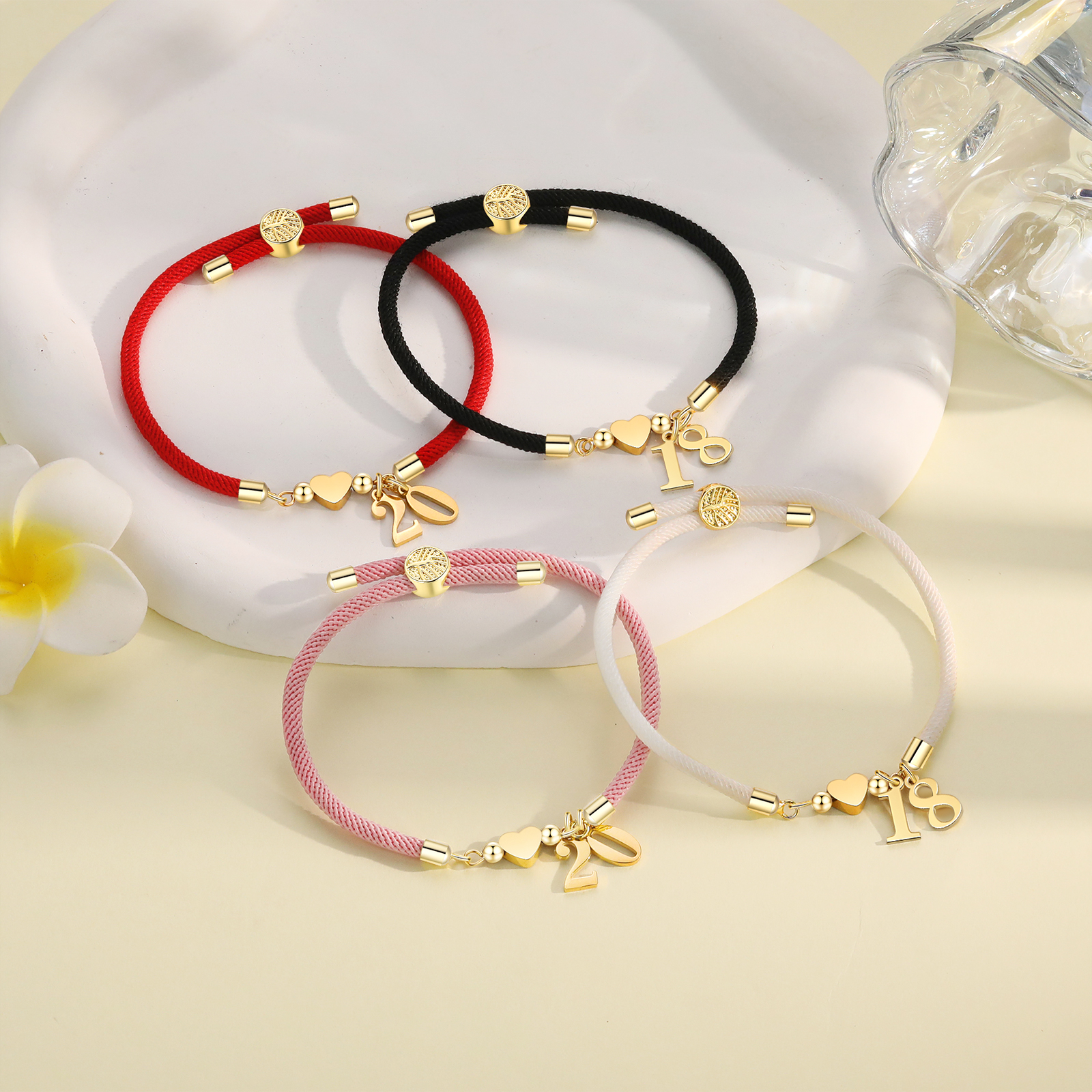 Braccialetto con 2 numeri personalizzati compleanno regalo bracciale 