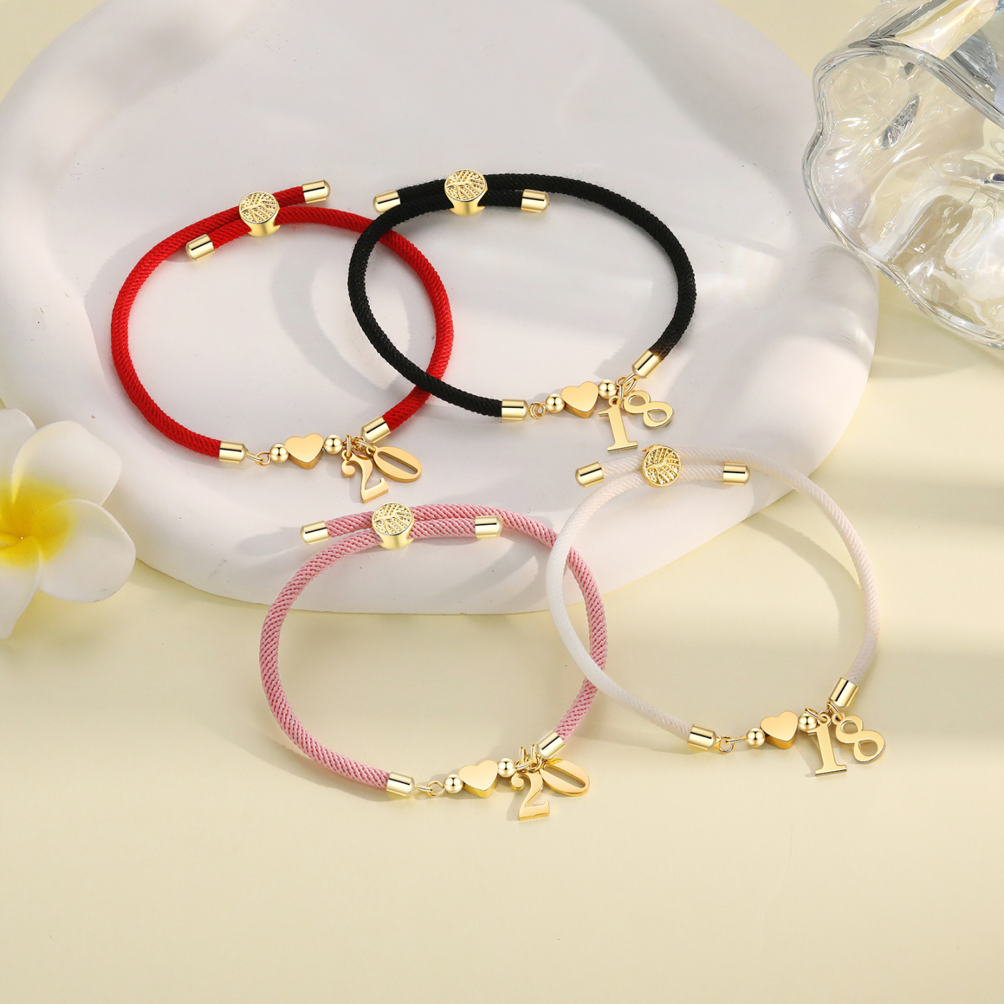 Braccialetto con 2 numeri personalizzati compleanno regalo bracciale 