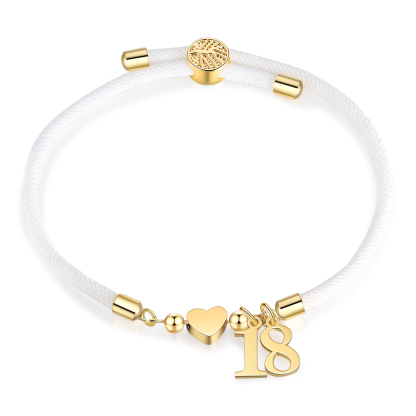 Braccialetto con 2 numeri personalizzati compleanno regalo bracciale 