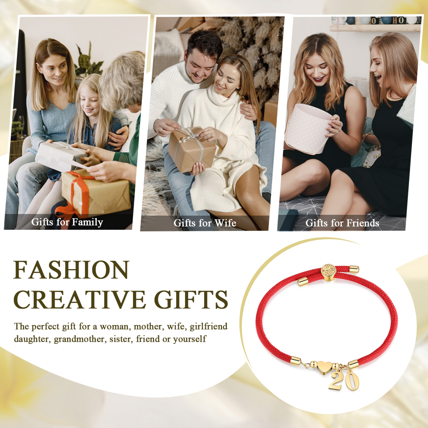 Braccialetto con 2 numeri personalizzati compleanno regalo bracciale 