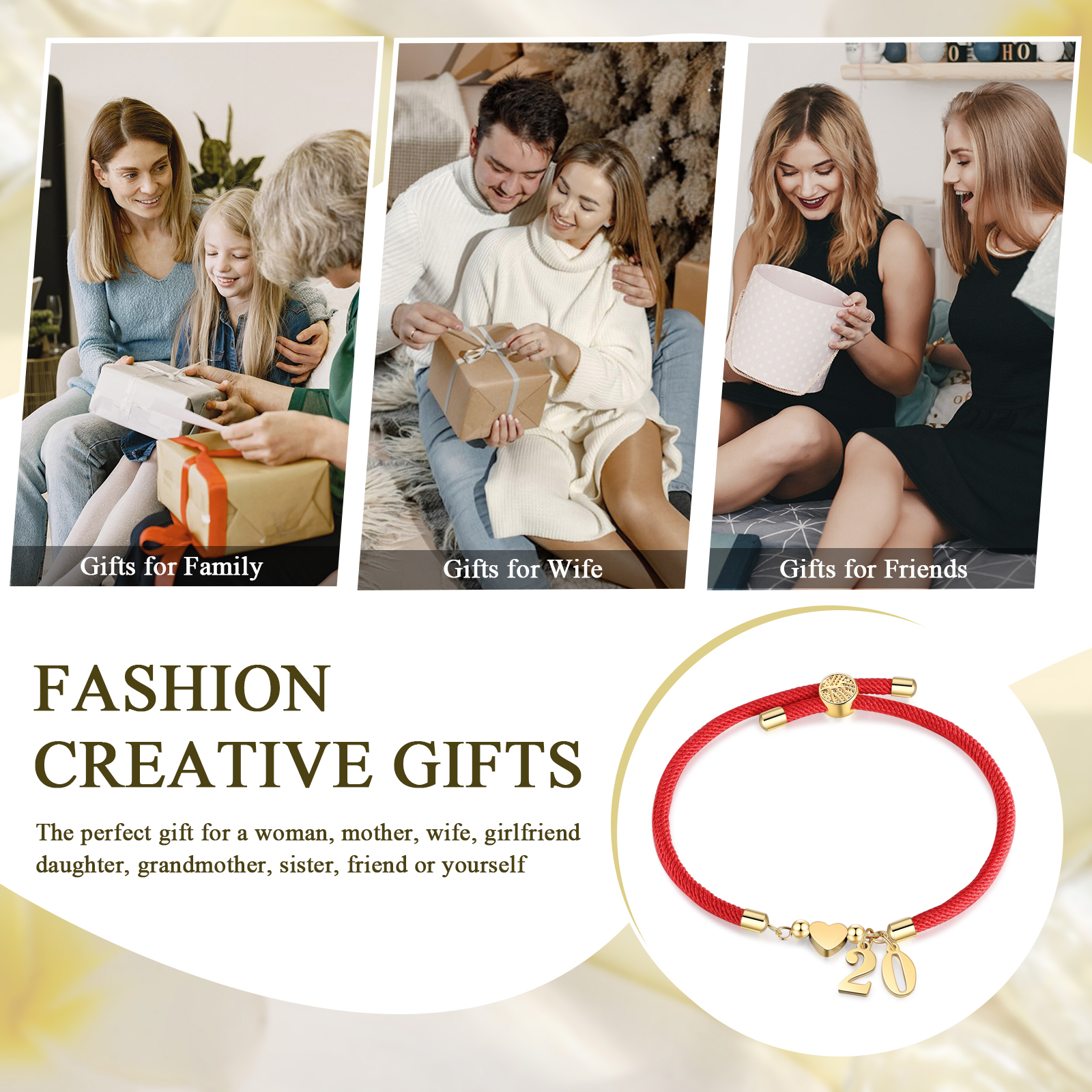 Braccialetto con 2 numeri personalizzati compleanno regalo bracciale 