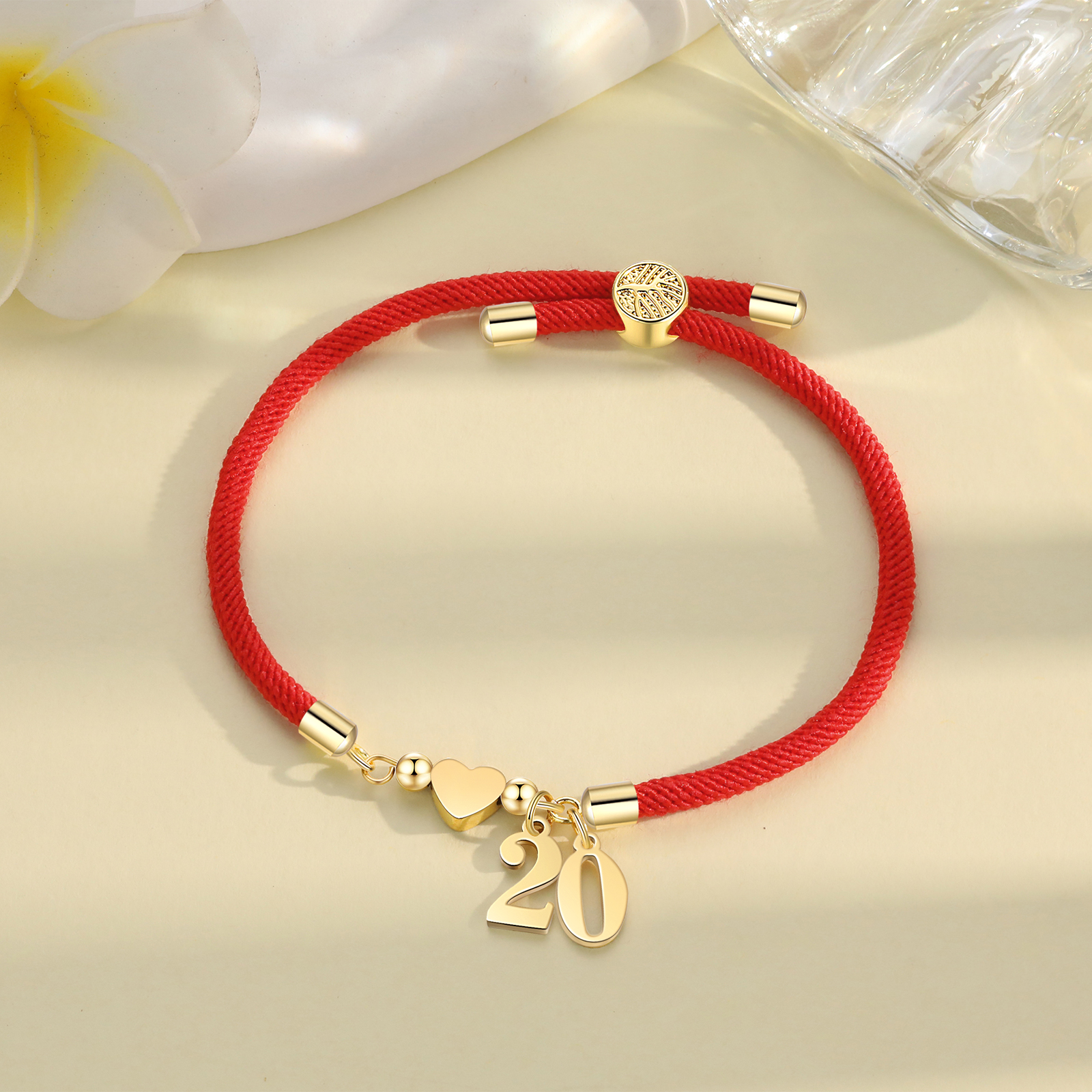 Braccialetto con 2 numeri personalizzati compleanno regalo bracciale 