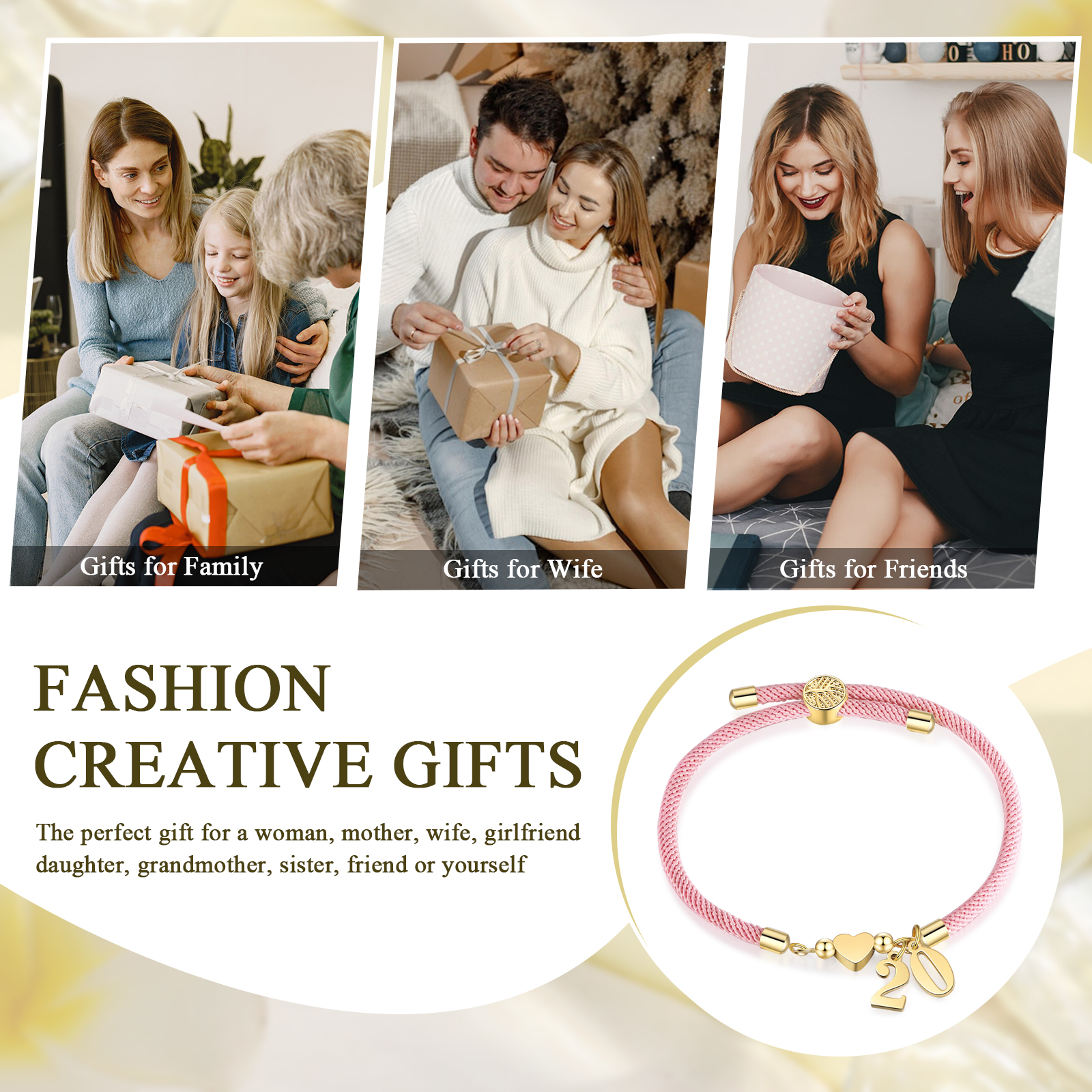 Braccialetto con 2 numeri personalizzati compleanno regalo bracciale 