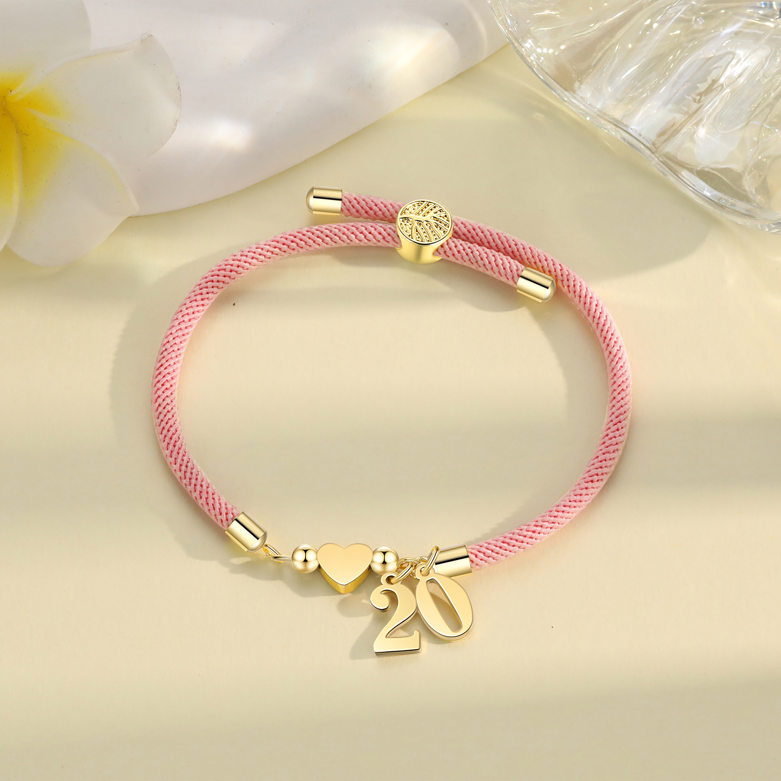 Braccialetto con 2 numeri personalizzati compleanno regalo bracciale 