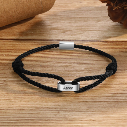 Braccialetto da uomo personalizzato con 1 nome Braccialetto maschile regalo per nonno
