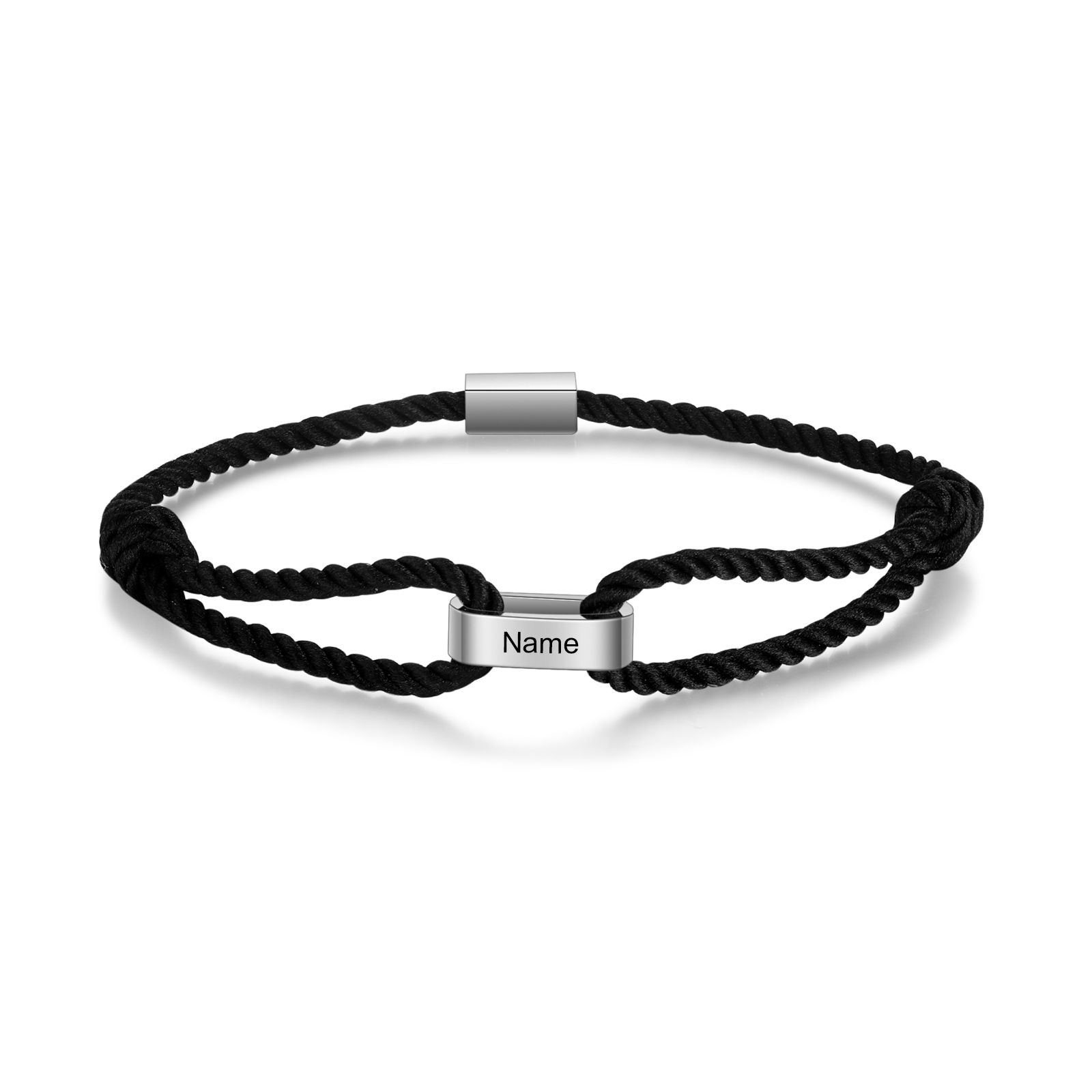 Braccialetto da uomo personalizzato con 1 nome Braccialetto maschile regalo per nonno