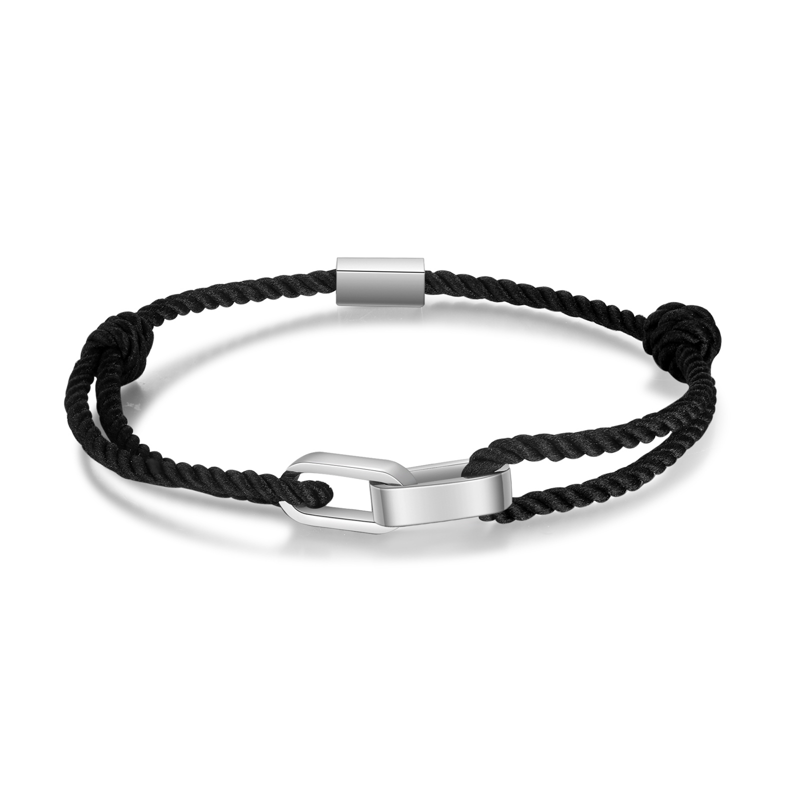 Braccialetto da uomo personalizzato con 2 nomi Braccialetto maschile regalo per nonno