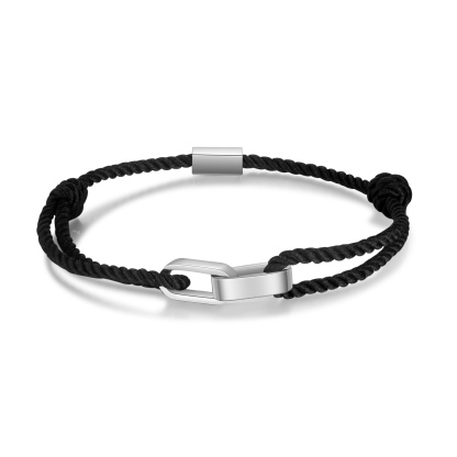 Braccialetto da uomo personalizzato con 2 nomi Braccialetto maschile regalo per nonno