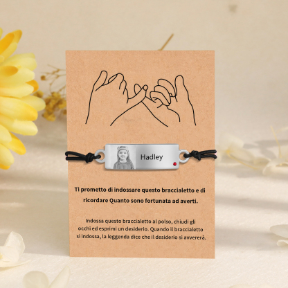 Braccialetto regorabile 1 nome personalizzate regalo per amicizia scuola bambina