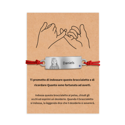 Braccialetto regorabile 1 nome personalizzate regalo per amicizia scuola bambina