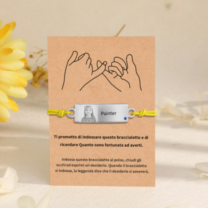 Braccialetto regorabile 1 nome personalizzate regalo per amicizia scuola bambina