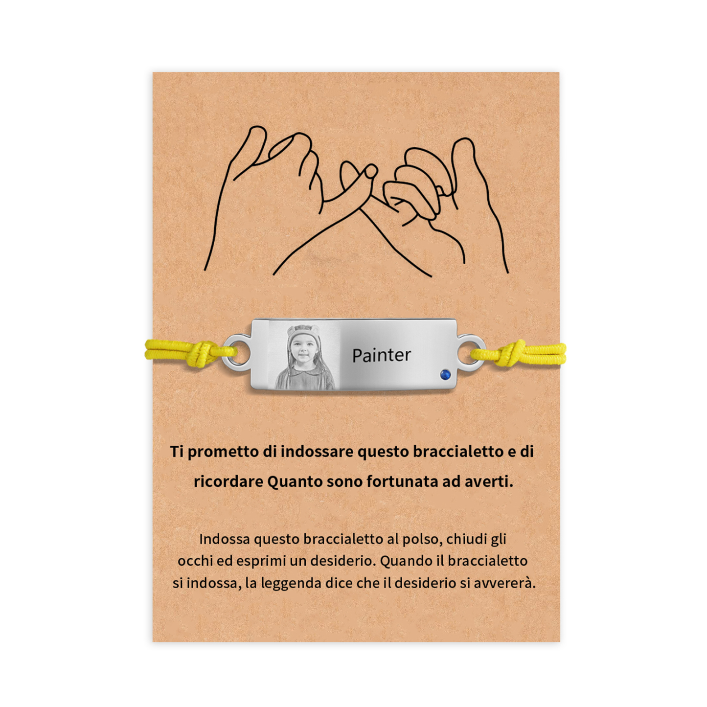 Braccialetto regorabile 1 nome personalizzate regalo per amicizia scuola bambina