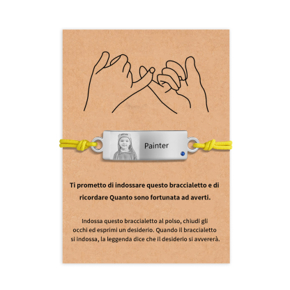 Braccialetto regorabile 1 nome personalizzate regalo per amicizia scuola bambina