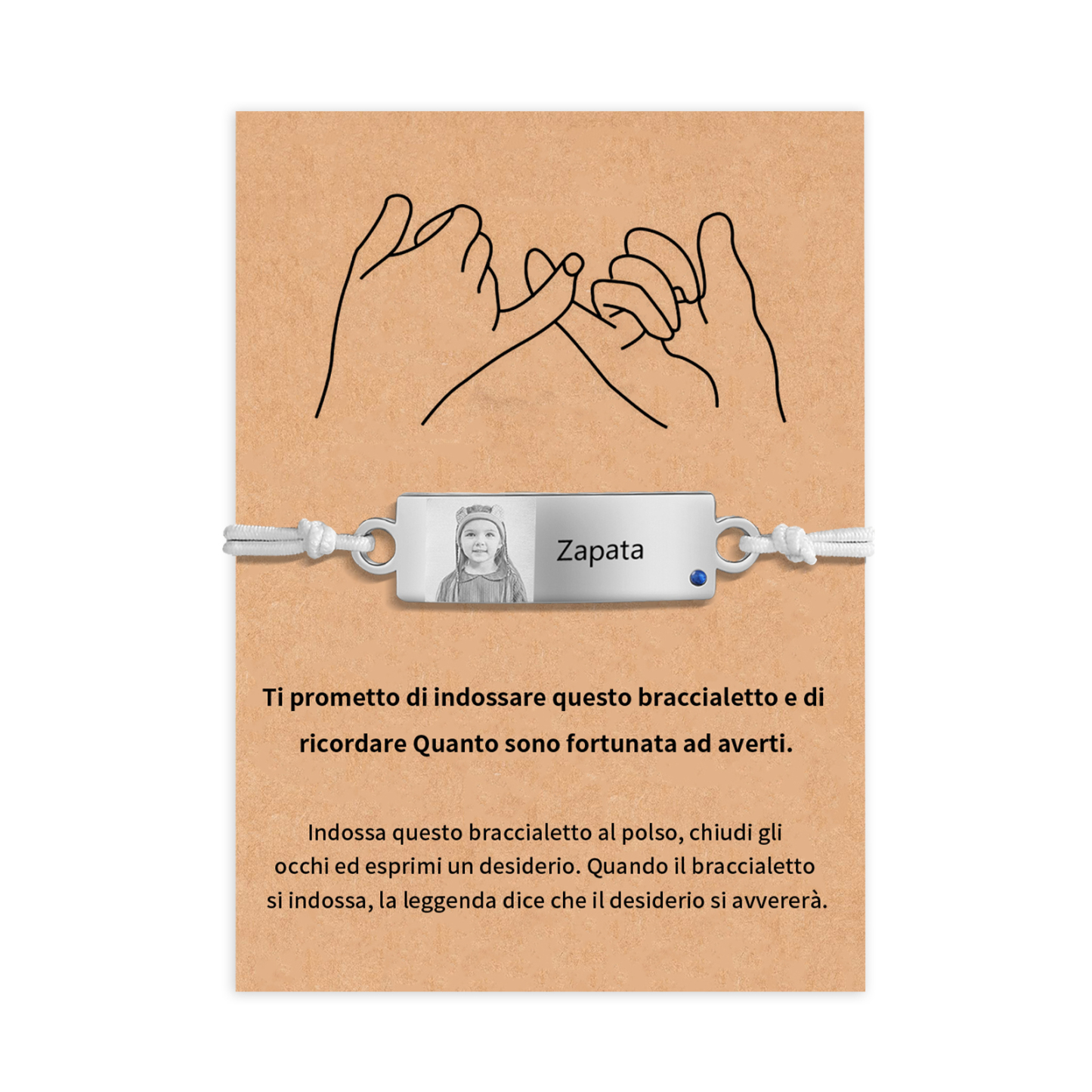 Braccialetto regorabile 1 nome personalizzate regalo per amicizia scuola bambina