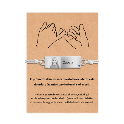 Braccialetto regorabile 1 nome personalizzate regalo per amicizia scuola bambina